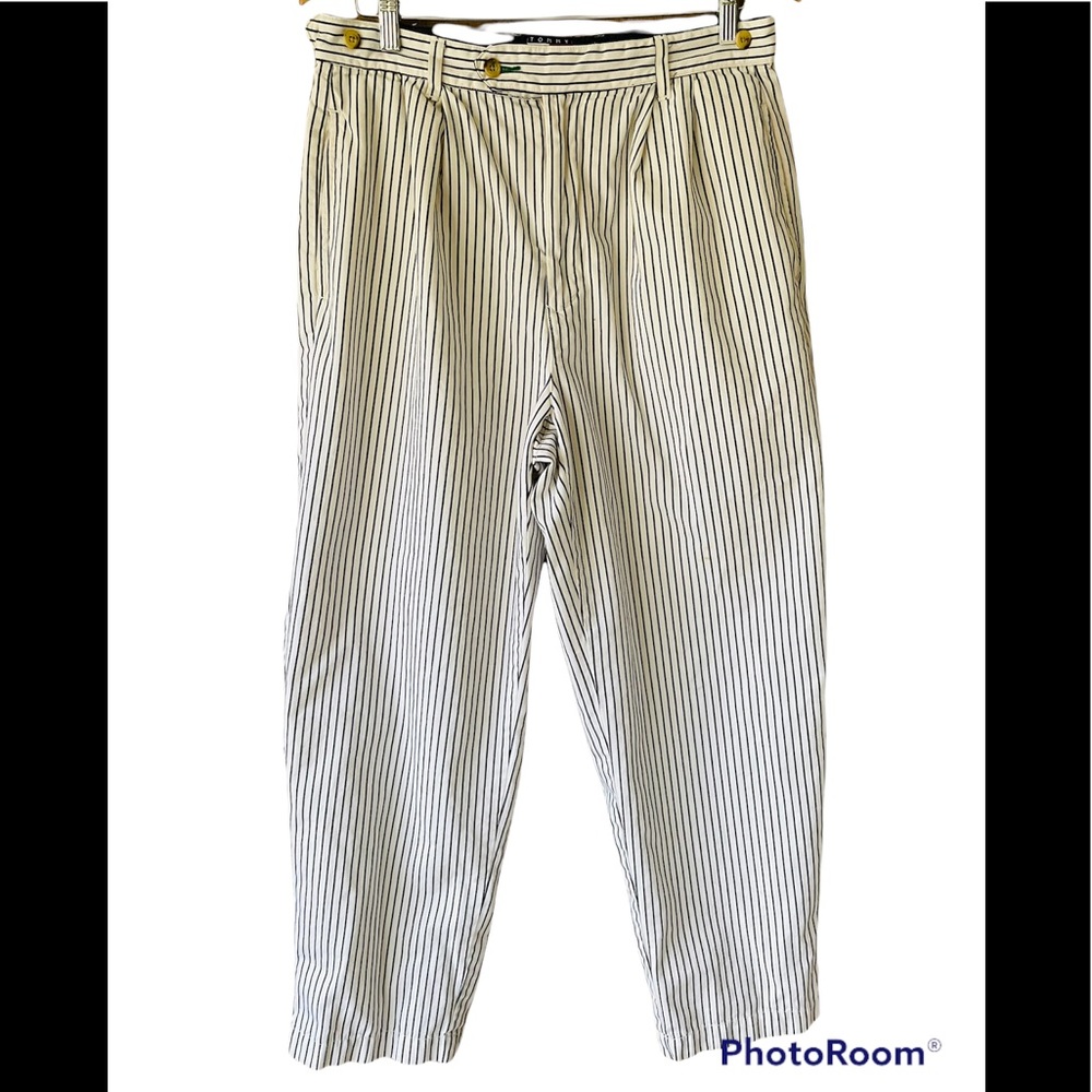 Vintage Tommy Hilfiger Pleated Women's Striped Trouser Pants